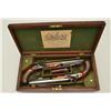 Image 2 : Pair of flintlock dueling pistols by Joseph  Manton in their original case with  accessories remaini