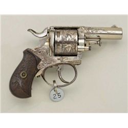 Engraved DA revolver marked “THE BRITISH BULL  DOG” on the top strap, .38 cal., 2-1/4”  barrel, nick