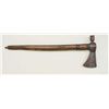 Image 1 : Iron-headed trade-type tomahawk with oak  shaft, metal studs, and burnt file  decoration, early to m