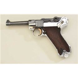 Rare experimental Luger pistol by Krieghoff  with dural (lightweight alloy) frame, 9mm  cal. Serial 