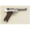 Image 2 : Rare experimental Luger pistol by Krieghoff  with dural (lightweight alloy) frame, 9mm  cal. Serial 