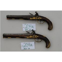 Pair of fine quality Germanic flintlock  pistols circa mid-18th century signed “G.I.  Stavtinger A W
