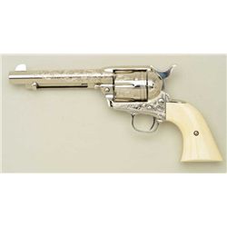 Colt Single Action Army revolver .45 cal,  5-1/2” barrel fully and finely western style  scroll engr