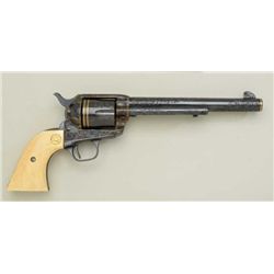 Colt Single Action army revolver 44  special  caliber finely custom engraved and gold  inlayed with 