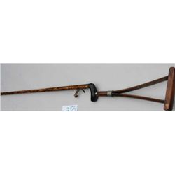 Days Patent style under hammer percussion  cane gun with detachable stock fashioned to  appear like 