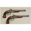 Pair of percussion Dueling/Target pistols by  Bovy of Belgium in fine to excellent  condition, cased