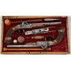 Image 7 : Pair of percussion Dueling/Target pistols by  Bovy of Belgium in fine to excellent  condition, cased
