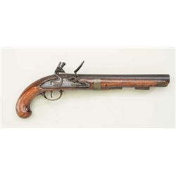 American late 18th to early 19th century  Flintlock pistol with Ketland lock and  British proofed ba