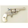 Colt 1872, 22 cal. 7 shot open top revolver  N.Y. style period scroll engraved, nickel  plated, pear