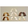 Lot of eight pairs of grips for Colt  revolvers including two pair of thick stag  grips for the Colt