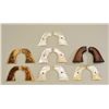 Image 2 : Lot of eight pairs of grips for Colt  revolvers including two pair of thick stag  grips for the Colt