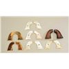 Image 3 : Lot of eight pairs of grips for Colt  revolvers including two pair of thick stag  grips for the Colt
