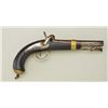 French martial single shot pistol by  Chatellerault, Model 1837, .60 cal., 6”  barrel, back action l