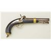 Image 2 : French martial single shot pistol by  Chatellerault, Model 1837, .60 cal., 6”  barrel, back action l