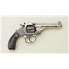 Image 1 : Antique Smith & Wesson top break DA revolver,  .32 cal., 3-1/2” barrel, nickel finish,  checkered bl