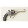Image 2 : Antique Smith & Wesson top break DA revolver,  .32 cal., 3-1/2” barrel, nickel finish,  checkered bl