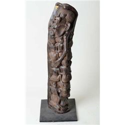 Authentic African tribal carving measuring  approx. 40” in height by approx. 11” wide at  widest poi