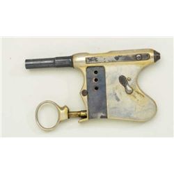 Italian Trabuzio palm squeezer in 7.65  caliber short center fire. Serial #16 with  nickel plated br