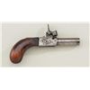 Image 2 : Center hammer percussion muff-pistol of  diminutive size circa about 1850, probably  French.  The pi