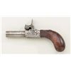 Image 3 : Center hammer percussion muff-pistol of  diminutive size circa about 1850, probably  French.  The pi