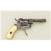 Image 3 : Diminutive double action 5.56mm pin fire  revolver with silver inlay and bone grips  circa 1860 with