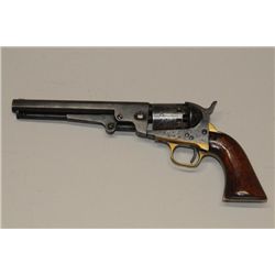 Manhattan .36 caliber percussion Navy pistol  with 6 ¼” barrel, brown patina finish,  varnish wood g