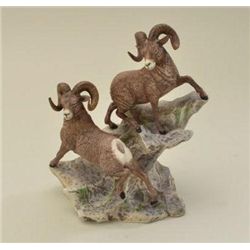 Porcelain statue titled “Big Horn Sheep” by  Lenox. Measure approx. 8-1/16” in ht. In  excellent con