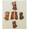 Image 1 : Lot of five pair of wood grips, all in very  good condition; two pair of checkered  medallion Smith 