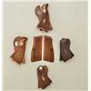 Image 2 : Lot of five pair of wood grips, all in very  good condition; two pair of checkered  medallion Smith 