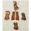Image 4 : Lot of five pair of wood grips, all in very  good condition; two pair of checkered  medallion Smith 