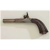 Image 3 : Center hammer percussion muff type pistol in  French style circa about 1850 showing no  proofs and o