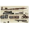 Image 2 : Gunsmith’s lot of misc. parts including 4  metal end caps for Winchester lever action  rifles, a S&W