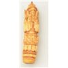 Image 3 : Finely carved grip for Kriss showing figure  of deity.  The grip portion measures 4-3/4"  the metal 