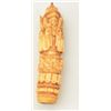 Image 3 : Finely carved grip for Kriss showing figure  of deity.  The grip portion measures 4-3/4"  the metal 