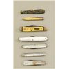 Image 1 : Lot of approx. 15 misc. folder and pocket  knives and older dagger; plus five pearl  handled Univers