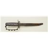 Image 4 : U.S. Trench Knife with D guard and wood grip  retaining its original scabbard marked “L.F.&  C 1917”