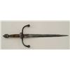 Image 1 : Left-handed relic period dagger with older  replaced wood grip, approx. 16” overall with  an approx.