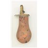 Image 2 : Bag shaped European powder flask probably  French circa about 1790-1820.  The flask  measures 5-3/4"