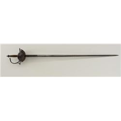 Spanish style cup hilt rapier circa late 17th  to early 18th century in style of late 17th  to early