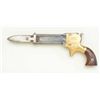 Image 4 : Marston three (3) shot .22 caliber derringer  with sliding bayonet and factory scroll  engraved. Ser