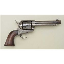 Colt U.S. Artillery Model SAA revolver, .45  cal., 5-1/2” cal., blue and case hardened  finish, wood