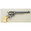 Image 2 : Colt SAA revolver, .44/40 cal., 7-1/2”  barrel, blue and case hardened finish, raised  carved medall