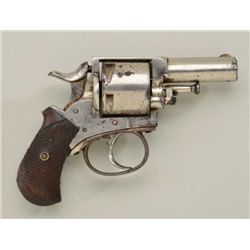 British Bull Dog DA revolver, .41 cal.,  2-1/2” barrel, nickel finish, checkered wood  grips, #NVSN.