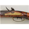 Image 12 : Pennsylvania/Kentucky full stock flintlock  rifle, dated 1823 on the top barrel flat and  inscribed 