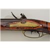 Image 13 : Pennsylvania/Kentucky full stock flintlock  rifle, dated 1823 on the top barrel flat and  inscribed 