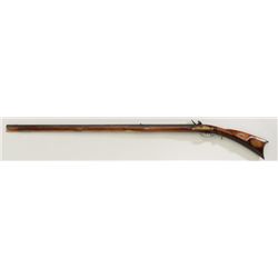 Pennsylvania/Kentucky full stock flintlock  rifle, dated 1823 on the top barrel flat and  inscribed 