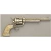Image 1 : Colt SAA revolver, .45 cal., 7-1/2" barrel,  re-done nickel finish with later New York  style engrav