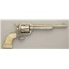 Image 2 : Colt SAA revolver, .45 cal., 7-1/2" barrel,  re-done nickel finish with later New York  style engrav