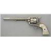 Image 4 : Colt SAA revolver, .45 cal., 7-1/2" barrel,  re-done nickel finish with later New York  style engrav