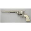 Image 6 : Colt SAA revolver, .45 cal., 7-1/2" barrel,  re-done nickel finish with later New York  style engrav